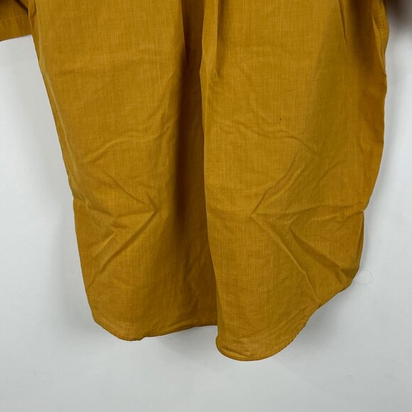 Leo Chevalier Design Casual Button Shirt Size L Beige Short Sleeve Pocket - Picture 9 of 9